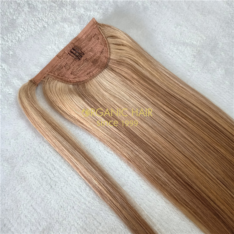 Piano color human hair ponytail extensions on sale X144